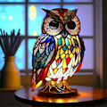 Miniatyrbilde 1 av 5: 2024 Dyre Bordslampe Glass Dyr S Bordslampe 3d Dyr S Bord Til Hjem Rotter Til Hjem -JRDG owl