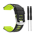 Miniatyrbillede 4 af 4: Silikone Wtach Rem til Garmin-forerunner 920xt Band Smartwatch Armbånd Loop Armbånd m FF R black lime