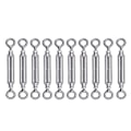 Miniatyrbilde 1 av 4: Kabelsperrer 10 stk M4 Justerbar Rustfritt Stål Kabelspenner Lanterne Spenner Wire Spenner for Tau Kabel Tøyline Hage Wire Mesh