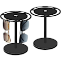 Miniatyrbillede 1 af 5: 1/2 stk Solbriller Holder Stativ, Solbrille Opbevaring Stativ 360 Grader Roterende Briller Display Akryl Solbriller Holder Organizer 2pcs black