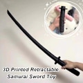 Miniatyrbild 1 av 4: 3D-tryckt Gravitationsutdragbar Samuraisvärd Fidget Leksak, 2 st 3D Fidget Samuraisvärd Stressavlastande Leksak, Rolig Plast Utdragbar Svärd Leksak 2pcs - pink
