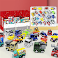 Miniatyrbillede 5 af 5: 2023 Julekalender Brandbil Legetøjs Sæt 24 Dage Jule Nedtælling Kalender Nytår Børnegave