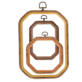 Miniatyrbillede 2 af 5: 3 stk. Håndværk DIY Broderi Hoops Nålkunst Korssting Ringramme