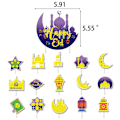 Miniatyrbilde 3 av 5: Eid Mubarak Dekorasjon, Festutstyr For Ramadan Eid Temafest Dekorsett, Eid Og Ramadan Banner Latex Måneballonger Kake