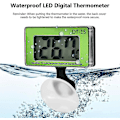 Miniatyrbillede 5 af 5: Akvarietermometer Fisketank Temperaturmålingsværktøj Lcd Digital Termometer Digital Display Akvarietermometer Med Sugkop