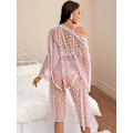 Pikkukuva 2 / 3: Naiset Seksi Alusvaatteet Setti 3 Osaa Pitsi Kimono Robe Rintaliivit Ja Pikkuhousut Sheer Yöasu Ybx -GSL black