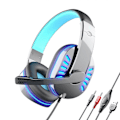 Miniatyrbillede 2 af 2: Computer Luminous Game Durable Computer Headset Hovedtelefoner Med Mikrofon blue
