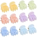 Miniatyrbilde 1 av 5: 12 stk. Candy Color Hårnål Hårnål Toppklips Hodeplagg Liten Gripeklips