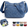 Miniatyrbillede 1 af 5: Popularate Taske, Nylon Skuldertaske, Klassisk Luksus Crossbody Taske claret