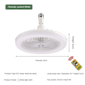 Miniatyrbild 1 av 4: Takfläktar med Fjärrkontroll och Ljus LED-lampa Fläkt E27 Konverteringsbas Smart Tyst Takfläktar för Sovrum Vardagsrum white