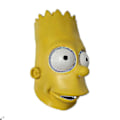 Miniatyrbild 1 av 3: The Simpsons Bart Mask Halloween Högkvalitativ Latex Kostym Mask-mxbc