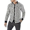 Miniatyrbilde 4 av 5: Herre skinnende paljett mesh topp, 60-70-talls disco dansskjorte ZD B2 xl