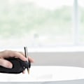Miniatyrbild 3 av 5: Hjälpmedel för Skrivning och Ritning, Skrivhjälp Pennahållare för Parkinsonspatienter, Ergonomiska Pennfästen black