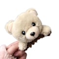 Miniatyrbillede 1 af 5: Plys Bamse Hårnål Andenæbs Side Clips Tegneserie Spænde Pandehår Smuk Hårnål white