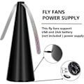 Miniatyrbillede 3 af 4: Flyefans til borde, bærbar picnicbord-ventilatorstøtte med USB- og batteristrømforsyning, Flyefan F