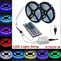 Miniatyrbilde 1 av 4: 5m Led Rgb Lyslist Reimerbar Lysrem Med Fjernkontroll Innendørs Soveromsdekor -DGJR