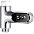 Miniatyrbild 1 av 5: Duschtermometer, 0~100  Babybadvattentermometer med 360° roterande display LED digital display duschvattentermometer
