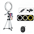 Miniatyrbillede 1 af 4: 16CM Selfie Ringlys med Tripod Stativ, LED Ringlys til Live Stream/Makeup