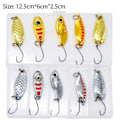 Miniatyrbillede 2 af 5: 10 stk. Fiskeskeer Lokker & Agner Holdbare Hård Metal Spinner Agner til Ferskvand & Saltvand 17