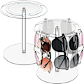 Miniatyrbillede 1 af 5: 1/2 stk Solbriller Holder Stativ, Solbrille Opbevaring Stativ 360 Grader Roterende Briller Display Akryl Solbriller Holder Organizer 2pcs transparent