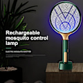 Miniatyrbilde 4 av 5: Elektrisk fluesmekker, elektrisk, myggfellelampe & racket, myggdreper flue med lilla lyslokker for hjemmet innendørs utendørs