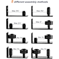 Miniatyrbilde 3 av 5: Svart fredag skyvedørslåve gulvguide for bunnjusterbar rulle - 8 oppsettsalternativer for DIYere - Flush design bunn flat låvedør gulvguide