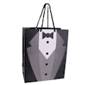 Miniatyrbilde 1 av 5: 10xfashion Papir Tuxedo Handleposer Gavepose til Bryllup Svart