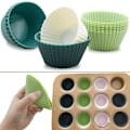 Miniatyrbillede 3 af 5: Genanvendelige muffinsforme i silikone - Non-stick cupcakeforme - Silikone cupcakeforme-D nye zd 12pcs