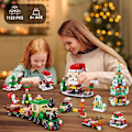 Miniatyrbillede 4 af 5: Julekalender Konstruktionssæt Nedtælling Legesæt 2023 Julelegetøj Hus Byggeklodser Til Drenge Piger 8887
