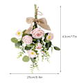 Miniatyrbillede 2 af 4: 100% Ny, Kunstig Blomst Bouquet Grene Faux Ficus Twig Hjem Kontor Butik Fest Dekoration rose light pink