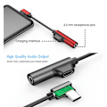Miniatyrbilde 4 av 5: 2-i-1 Type C til 3,5 mm hodetelefonkontakt 3,5 Aux Usb C adapterkabelkonverter
