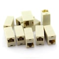 Miniatyrbild 1 av 3: 10 st RJ45 Koppling CAT5 CAT5E Förlängningsstick Ethernet LAN Kabelkopplare (A-5-F6)