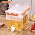 Miniatyrbillede 4 af 5: 6L Drikkedispenser Vandkande med Hane Drikkedunk Juice Cocktail orange