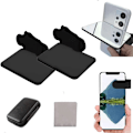 Miniatyrbild 1 av 5: Smartphone-kameraspegelreflektionssats, Selfie-reflektor-spegeltelefonkameraklipp, Telefonreflektionsskyttetillbehör black whithout remote 2pcs