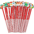 Miniatyrbild 1 av 5: 50 Jultemapennor med Suddgummi - Blandade Design, Barnpresent Julleksaker & Godispåsefyllnad