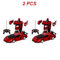 Pikkukuva 1 / 5: 1/2 kpl Kaukosäätimellä Ohjattava RC-Auto Muuntautuva Robotti Urheiluajoneuvo Malli Robotti Lelut Hieno Muodonmuutos style a 2pcs