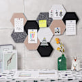 Miniatyrbillede 4 af 4: 10 stk. selvklæbende filtplader i hexagonform til opslagstavler på vægge, filt kork opslagstavle til billeder, fotos, noter med trykknapper -GSL