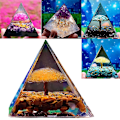 Miniatyrbillede 1 af 2: Krystalkugle Grussand Pyramide Hjem Håndværk Harpiks Ornamenter til Fødselsdagsgave ZD B2 EE style 3