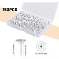 Miniatyrbillede 2 af 5: Klar Push Pins 150 stk - Flade Hætte-Knappenåle til Korktavle, Opslagstavle, Pinboard