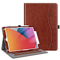 Miniatyrbilde 1 av 5: Etui for iPad 9. / 8. / 7. generasjon 10,2 tommer - Multi-vinkel visningsstativ deksel med lomme og pennholder, automatisk dvalemodus, lilla -GSLA ZD Q ipad pro 11 inch