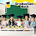 Miniatyrbillede 2 af 5: 24 stk. Gradueringsgummiænder med gradhat, 2024 Diplom Grad Gummiand, Gradueringshat Gummiand, Gradueringsfestartikler -CHN