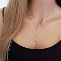 Miniatyrbilde 4 av 4: 2 stk Enkle Kors Henger Statement Halskjede Mote Smykker Choker