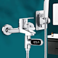 Miniatyrbild 2 av 5: Duschtermometer, 0~100  Babybadvattentermometer med 360° roterande display LED digital display duschvattentermometer