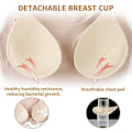 Miniatyrbillede 4 af 5: 3 i 1 Talje-træner BH, Talje-knappet BH Shapewear, Talje-træner Vest til Kvinder Underbryst Korset Kropsformer beige xl
