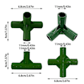 Miniatyrbilde 4 av 5: 20 stk Drivhusrammeforbindelser 11 mm, Plast PVC Byggeforbindelse, Stokkforbindelse for Hagekonstruksjon