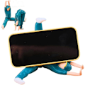 Miniatyrbild 1 av 5: Breakdancer Telefonhållare, Break Dancer Rolig Telefonhållare, Australisk Breakdance-Flicka Actionfigur Telefonhållare 360 Rotation 1pcs