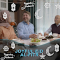 Pikkukuva 3 / 4: Eid Mubarak -koristeet Ramadanin koristeet Mubarak Eid -riipukset Ramadanin kuun ja tähden merkit kotiin Eid-juhliin silver a