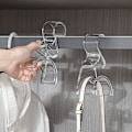 Miniatyrbilde 3 av 5: Multifunksjonell kleshenger og kåkekrok 3-pakning holdbar akrylholder egnet for garderobe soverom håndveskepose FF R