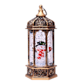 Miniatyrbillede 5 af 5: Julelanterne i europæisk retro-stil - Juletræ/Snemand LED-bærbar natlampe til hjemmet - Dekorationer til ophængning 1
