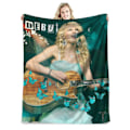 Miniatyrbillede 1 af 5: Berømt sanger flanneldækken Taylor Swift gave tæppe aircondition tæppe lur tæppe cover tæppe berømthed tæppe 130*150cm